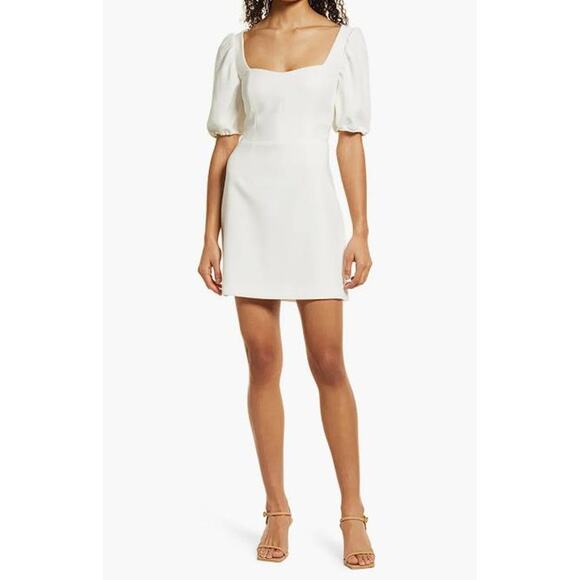 FRENCH CONNECTION Women's Whisper Cutout Dress Size 0 In Summer White - Picture 1 of 12